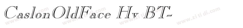 CaslonOldFace Hv BT字体转换